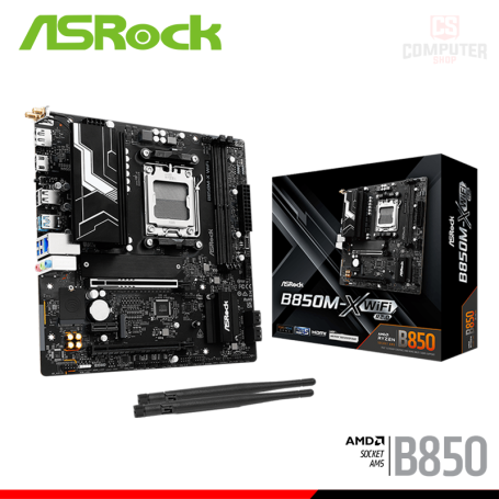 PLACA ASROCK B850M-X WIFI R2.0 M.ATX DDR5 AMD AM5 (PN:90-MXBSH0-A0UAYAZ)