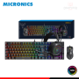 KIT MICRONICS MIRAGE GTX 2003 BLACK RGB TECLADO + AUDIFONO + MOUSE