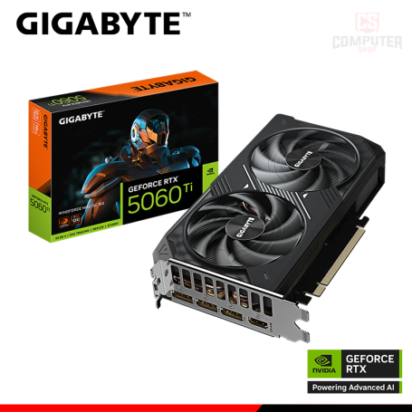 TARJETA DE VIDEO GIGABYTE GEFORCE RTX 5060Ti 16GB GDDR7 128BITS MAX OC (PN:9VN506TWOX-00-G10)