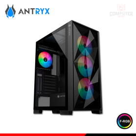 CASE ANTRYX RX250 FIXED RGB BLACK SIN FUENTE VIDRIO TEMPLADO MID TOWER