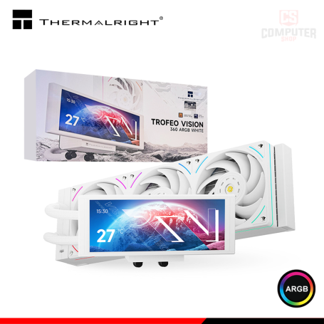 THERMALRIGHT TROFEO VISION 360 ARGB WHITE COOLER CPU REFRIGERACION LIQUIDA COMPATIBLE AMD/INTEL