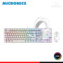 KIT MICRONICS MIRAGE MIC GTX 2003 3W TECLADO ANTIGHOSTING RGB + MOUSE GAMER RGB WIRED USB + AURICULAR SONIDO ENVOLVENTE