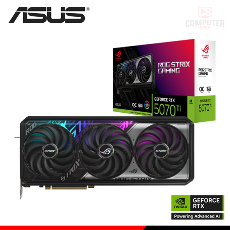 TARJETA DE VIDEO ASUS GEFORCE RTX 5070Ti 16GB GDDR7 256BITS ROG STRIX OC (PN:90YV0M90-MVAA00)
