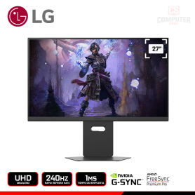 MONITOR LG 27G850A-B ULTRAGEAR 27" UHD 3840x2160/240HZ/1MS/FREESYNC PREMIUM PRO/COMPATIBLE NVIDIA G-SYNC (PN:27G850A-BB.AWFMMUN)