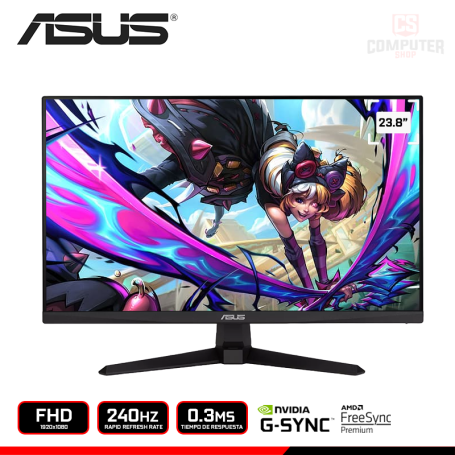 MONITOR ASUS TUF GAMING VG249QM5A 23.8" FHD 1920x1080/240HZ/0.3MS/FREESYNC PREMIUM/COMPATIBLE NVIDIA G-SYNC (PN:90LM0BA0-B011I1)