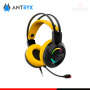 AUDIFONO ANTRYX IRIS-K YELLOW RAINBOW CON MICROFONO SONIDO 7.1 CONEXIÓN USB (PN:AGH-7100KYW)
