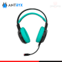 AUDIFONO ANTRYX IRIS-K TURQUESA RAINBOW CON MICROFONO SONIDO 7.1 CONEXIÓN USB (PN:AGH-7100KTE)