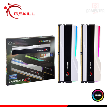 MEMORIA 96GB (48GBx2) DDR5 G.SKILL TRIDENT Z5 SILVER RGB INTEL XMP BUS 6400MHZ (PN:F5-6400J3239F48GX2-TZ5RS)