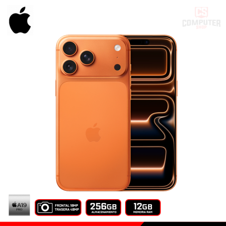 IPHONE 17 PRO MAX COSMIC ORANGE/PROCESADOR A19 PRO/256GB ALMACENAMIENTO/12GB MEMORIA RAM (PN:MFXH4LL/A)