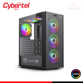 CASE CYBERTEL DEFENDER CBX C5003 BLACK ARGB SIN FUENTE VIDRIO TEMPLADO MID TOWER (PN:CBX C5003)