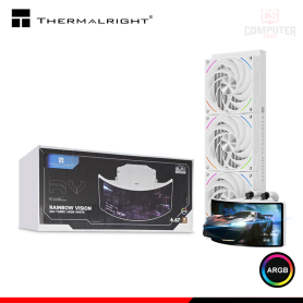 THERMALRIGHT RAINBOW VISION 360 TURBO ARGB WHITE PANTALLA OLED CURVO 6.67" COOLER CPU REFRIGERACION AIRE COMPATIBLE AMD/INTEL