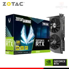 TARJETA DE VIDEO ZOTAC GAMING GEFORCE RTX 3060 12GB GDDR6 192BITS TWIN EDGE (PN:P288-7N630-201Z8)