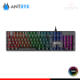TECLADO ANTRYX MK760L BLACK RGB RAINBOW MECANICO RED SWITCH WIRED USB (PN:AMK-760LKBL-SP)