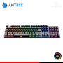 TECLADO ANTRYX MK760L BLACK RGB RAINBOW MECANICO RED SWITCH WIRED USB (PN:AMK-760LKBL-SP)