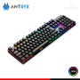 TECLADO ANTRYX MK760L BLACK RGB RAINBOW MECANICO RED SWITCH WIRED USB (PN:AMK-760LKBL-SP)