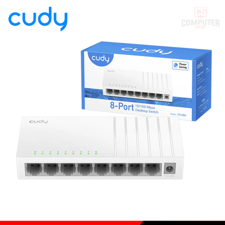 DESKTOP SWITCH CUDY FS108D 08 PUERTOS FAST ETHERNET 10/100MBPS