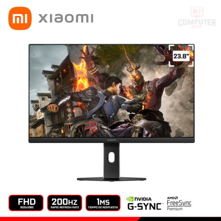 MONITOR XIAOMI GAMING G24i EDICION 2026 23.8" FHD 1920x1080/200HZ/1MS/FREESYNC PREMIUM/COMPATIBLE NVIDIA G-SYNC