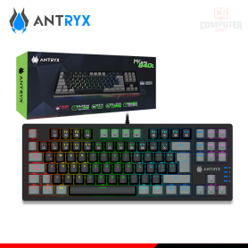 TECLADO ANTRYX MK840L BLACK GRAY RAINBOW SWITCH RED MECANICO WIRED USB (PN:AMK-CS840LKGBL-SP)