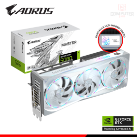 TARJETA DE VIDEO AORUS GEFORCE RTX 5080 16GB GDDR7 256BITS DLSS4 MASTER ICE (PN:9VN5080AMI-00-G10)