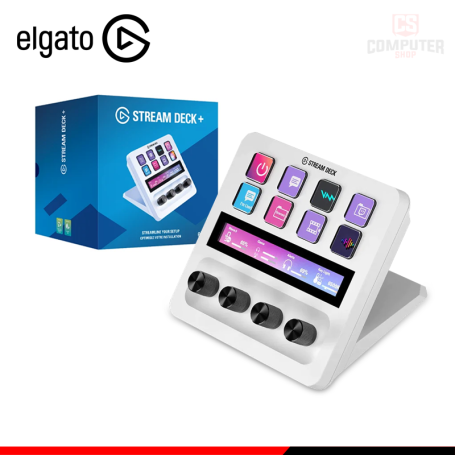 ELGATO STREAM DECK+ WHITE CONTROLADOR DE ESTUDIO & MEZCLADOR DE AUDIO (PN:20GBD9901)