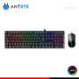 KIT ANTRYX GC-3100 BLACK RGB TECLADO MECANICO SWITCH BLUE USB + MOUSE WIRED USB (PN:AGC-3100KBL-SP)