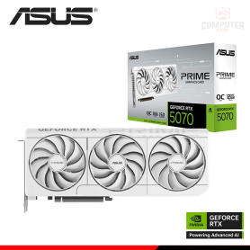 TARJETA DE VIDEO ASUS GEFORCE RTX 5070 WHITE 12GB GDDR7 192BITS ASUS PRIME OC (PN:90YV0M19-M0AA00)