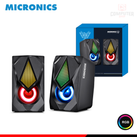 PARLANTE MICRONICS CORSAIR MIC S309-9 RGB BLACK GAMER SOUND 2.0 CONEXIÓN USB