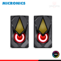 PARLANTE MICRONICS CORSAIR MIC S309-9 RGB BLACK GAMER SOUND 2.0 CONEXIÓN USB