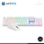 KIT ANTRYX GC-3100 WHITE RGB TECLADO MECANICO SWITCH BLUE USB + MOUSE RGB USB (PN:AGC-3100WBL-SP)
