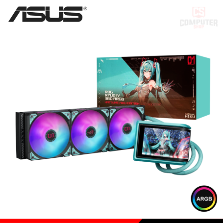 ASUS ROG RYUO IV 360 ARGB EDICION HATSUNE MIKU COOLER CPU REFRIGERACION LIQUIDA COMPATIBLE AMD/INTEL (PN:90RC01P1-B0AAY0)