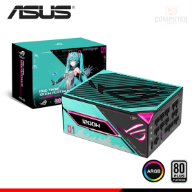 FUENTE DE PODER ASUS ROG THOR 1200W PLATINUM III 80 PLUS PLATINUM FULL MODULAR EDICION HATSUNE MIKU (PN:90YE00V6-B0AA00)