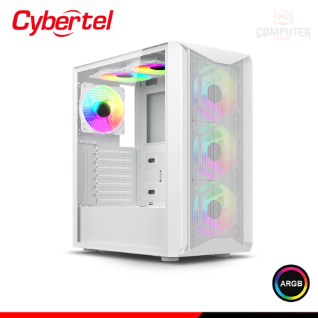 CASE CYBERTEL ELEMENT + CBX 5011RW WHITE ARGB SIN FUENTE VIDRIO TEMPLADO MID TOWER