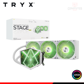 TRYX STAGE 360 ARGB WHITE PANTALLA DUAL 4.0" COOLER CPU REFRIGERACION LIQUIDA COMPATIBLE AMD/INTEL (PN:L-S360A-DM3M-G0W)