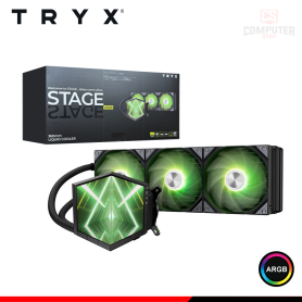 TRYX STAGE 360 ARGB BLACK PANTALLA DUAL 4.0" COOLER CPU REFRIGERACION LIQUIDA COMPATIBLE AMD/INTEL (PN:L-S360A-DM3M-G0K)