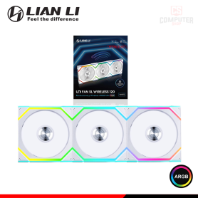 COOLER PARA CASE LIAN LI UNI FAN SL WHITE ARGB REVERSE BLADE WIRELESS 120MM PACKx3 CON CONTROLADOR (PN:12RSL1W3W)
