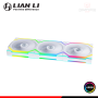 COOLER PARA CASE LIAN LI UNI FAN SL WHITE ARGB REVERSE BLADE WIRELESS 120MM PACKx3 CON CONTROLADOR (PN:12RSL1W3W)