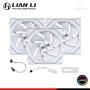 COOLER PARA CASE LIAN LI UNI FAN SL WHITE ARGB REVERSE BLADE WIRELESS 120MM PACKx3 CON CONTROLADOR (PN:12RSL1W3W)