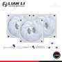 COOLER PARA CASE LIAN LI UNI FAN CL WHITE ARGB REVERSE BLADE WIRELESS 120MM PACKx3 CON CONTROLADOR (PN:12RCL1W3W)