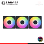 COOLER PARA CASE LIAN LI UNI FAN CL BLACK ARGB REVERSE BLADE WIRELESS 120MM PACKx3 CON CONTROLADOR (PN:12RCL1W3B)