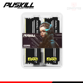 MEMORIA 32GB (16GBx2) DDR5 PUSKILL FUSE BLACK INTEL XMP/AMD EXPO BUS 600MHZ (PN:PSK-D5D40M600B-16G)