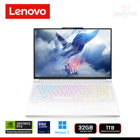 LAPTOP LENOVO LEGION 7 16IAX10 GEFORCE RTX 5060 8GB GDDR7/CORE ULTRA 7-255HX/16" OLED WQXGA/32GB DDR5/SSD 1TB/WINDOWS 11