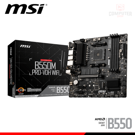 PLACA MSI B550M PRO-VDH WIFI M.ATX DDR4 AMD AM4 (PN:911-7C95-090)