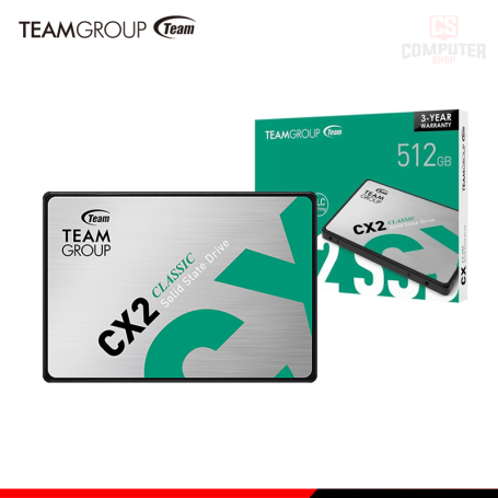 SSD 512GB TEAMGROUP CX2 FORMATO 2.5" SATA 6.0 Gb/s (PN:TPBF-250908005-1-255027)