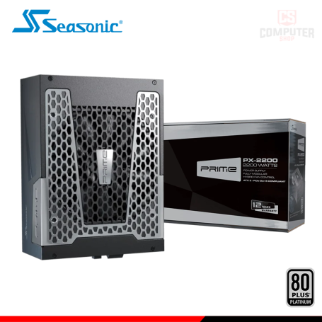 FUENTE DE PODER SEASONIC PRIME PX-2200 BLACK 2200W 80 PLUS PLATINUM FULL MODULAR (PN:SSR-PPX22-A5A22ST)