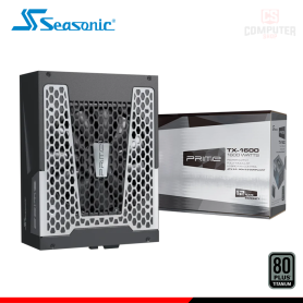FUENTE DE PODER SEASONIC PRIME TX-1600 BLACK 1600W 80 PLUS TITANUM FULL MODULAR (PN:SSR-1600TR2)