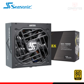 FUENTE DE PODER SEASONIC VERTEX GX-1200 BLACK 1200W 80 PLUS GOLD FULL MODULAR (PN:12122GXAFS)