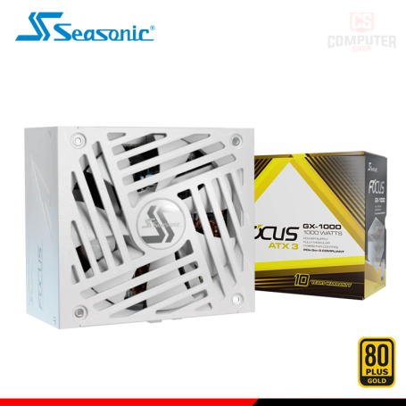 FUENTE DE PODER SEASONIC FOCUS GX-1000 WHITE 1000W 80 PLUS GOLD MODULAR (PN:SRP-FGX102-A5A32SFW)