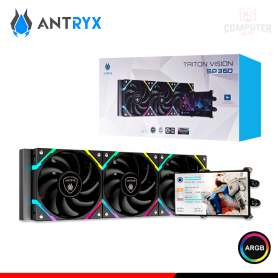 ANTRYX TRITON VISION SP360 ARGB BLACK COOLER CPU REFRIGERACION LIQUIDA COMPATIBLE AMD/INTEL (PN:AWC-TVSP360K)