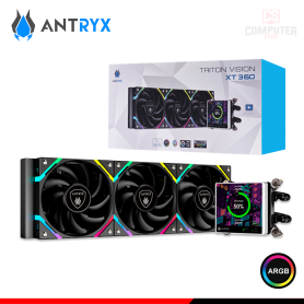 ANTRYX TRITON VISION XT360 ARGB BLACK COOLER CPU REFRIGERACION LIQUIDA COMPATIBLE AMD/INTEL (PN:AWC-TVXT360K)