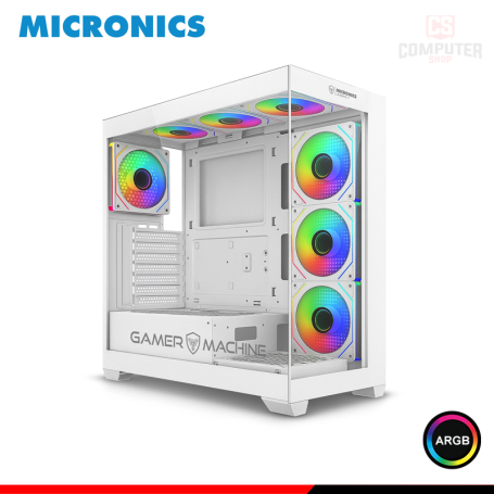 CASE MICRONICS LEGEND 7 MIC GC806W WHITE ARGB SIN FUENTE VIDRIO TEMPLADO MID TOWER